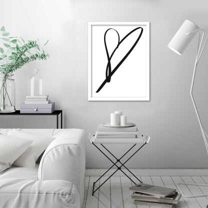 Heart Minimal Line Art by Thomas Succes - Canvas, Poster or Framed Print