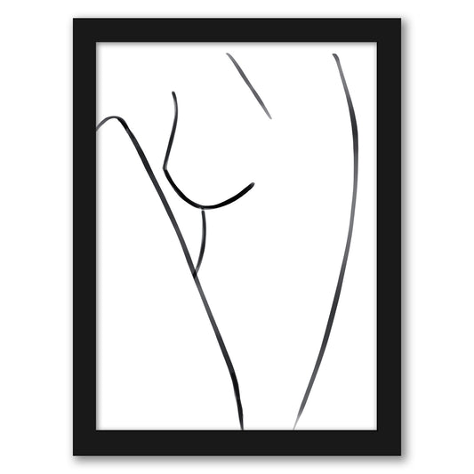 Nude Woman Line Art 004 by Thomas Succes - Canvas, Poster or Framed Print