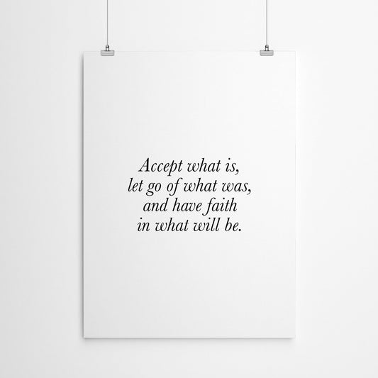 Accept What Is by The Print Republic - Canvas, Poster or Framed Print