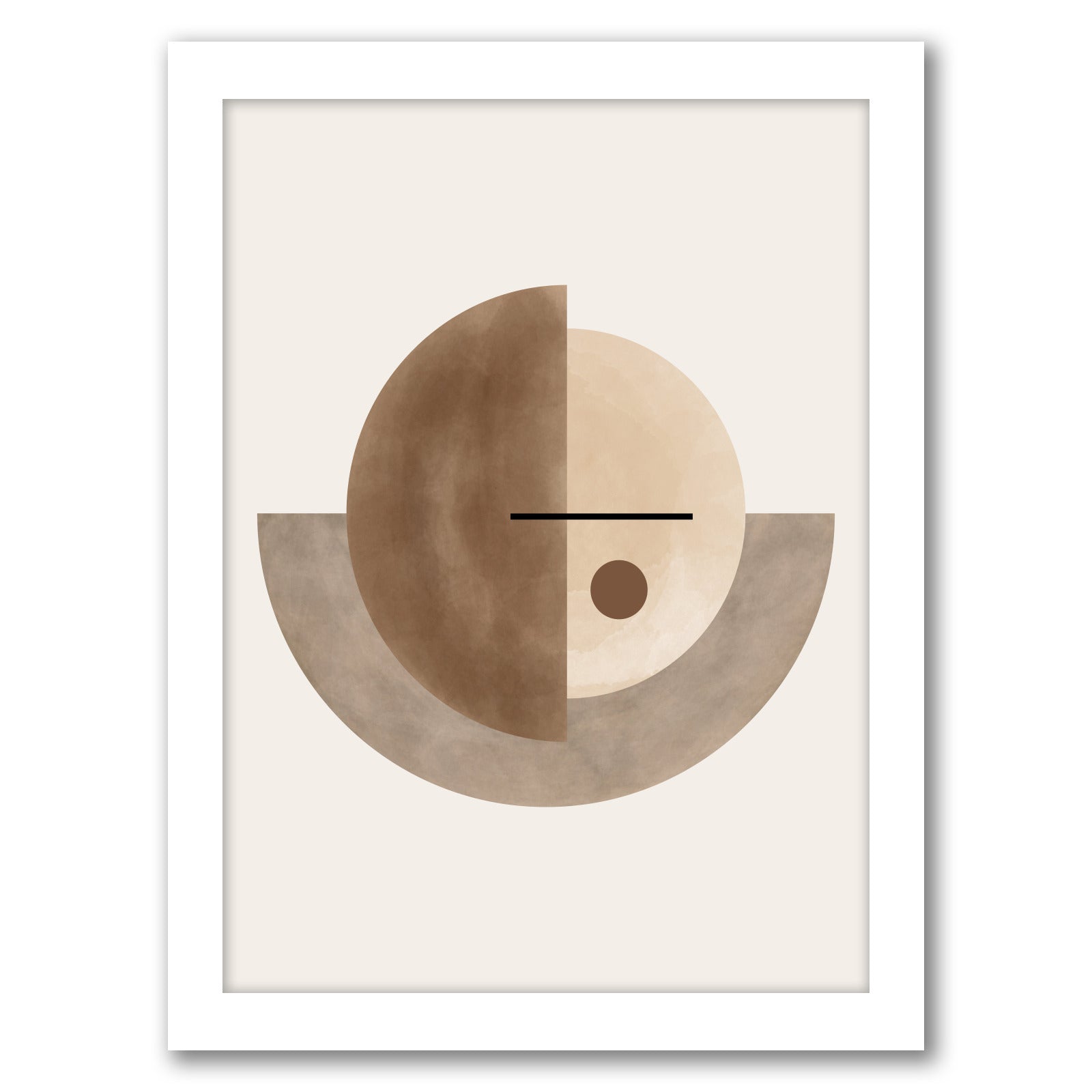 Bauhaus Neutral Abstract Tones 1 by The Print Republic - Canvas, Poster or Framed Print
