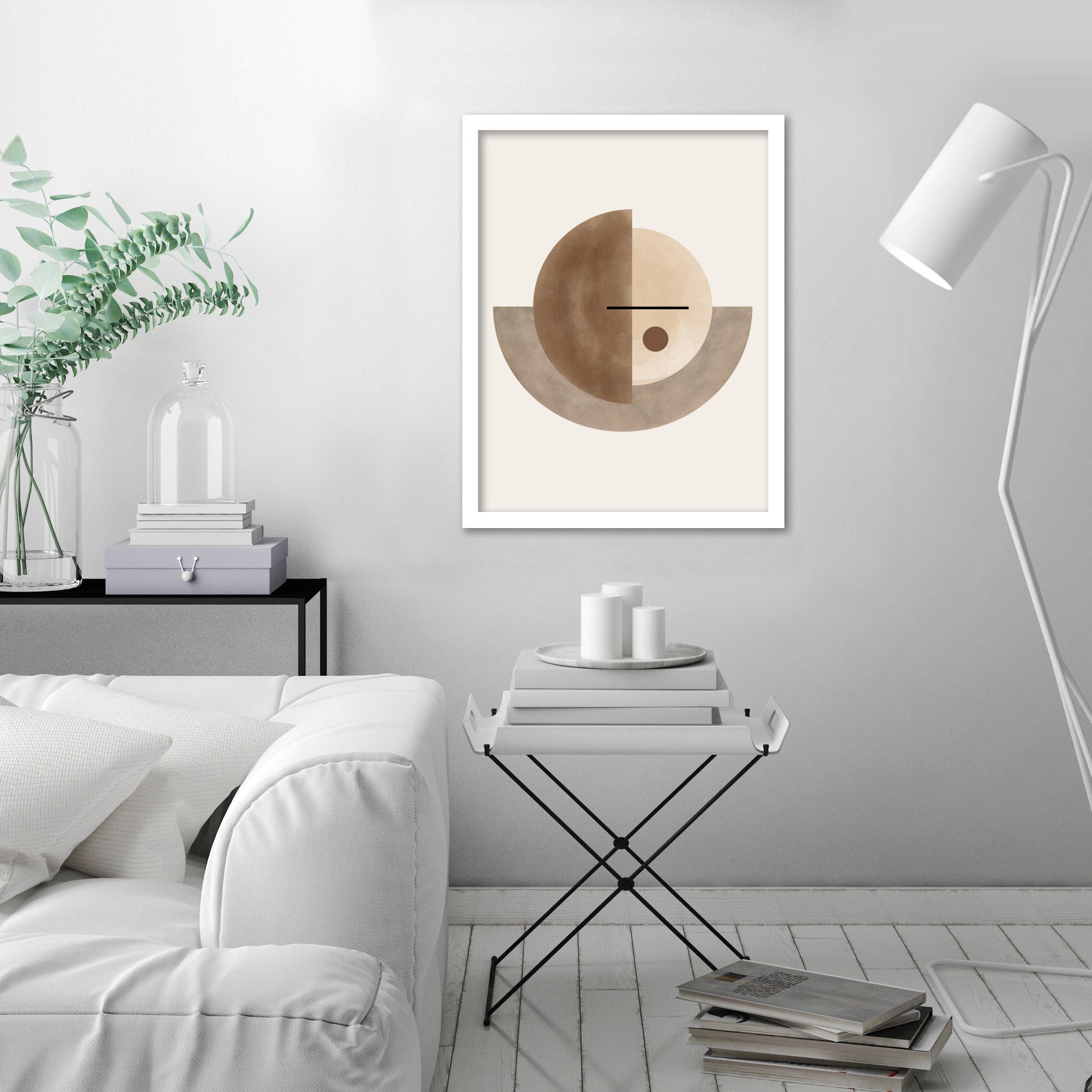 Bauhaus Neutral Abstract Tones 1 by The Print Republic - Canvas, Poster or Framed Print