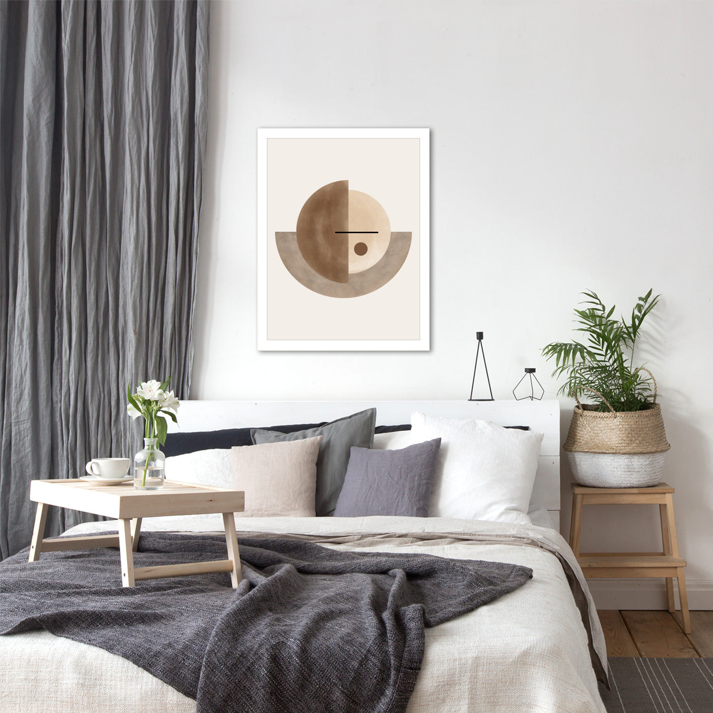 Bauhaus Neutral Abstract Tones 1 by The Print Republic - Frames