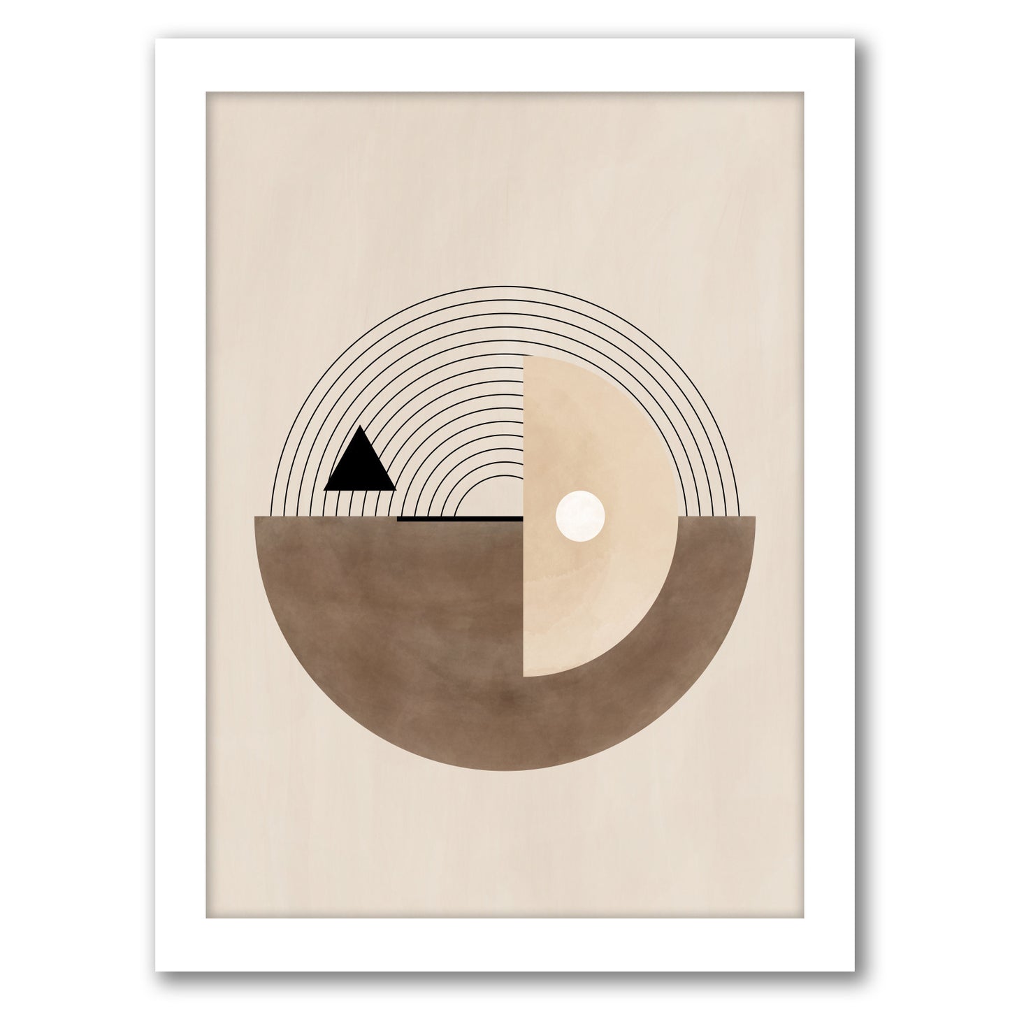 Bauhaus Neutral Abstract Tones 3 by The Print Republic - Canvas, Poster or Framed Print