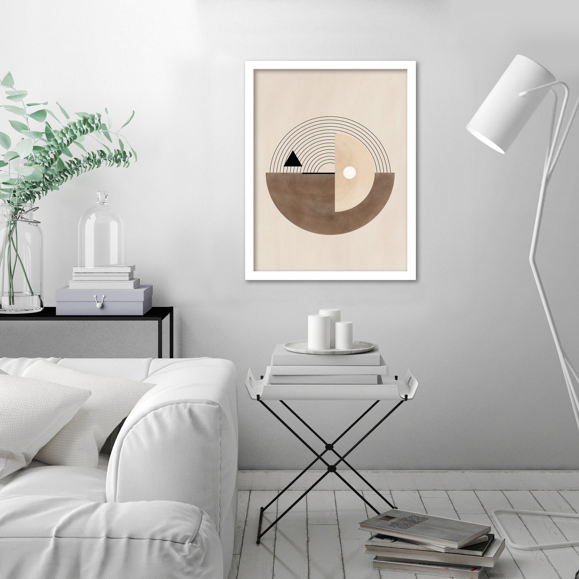 Bauhaus Neutral Abstract Tones 3 by The Print Republic - Canvas, Poster or Framed Print