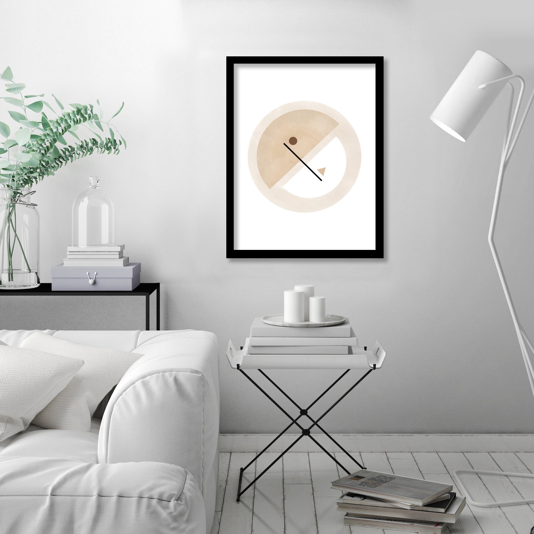 Bauhaus Neutral Abstract Tones 4 by The Print Republic - Canvas, Poster or Framed Print