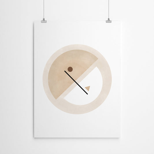 Bauhaus Neutral Abstract Tones 4 by The Print Republic - Canvas, Poster or Framed Print
