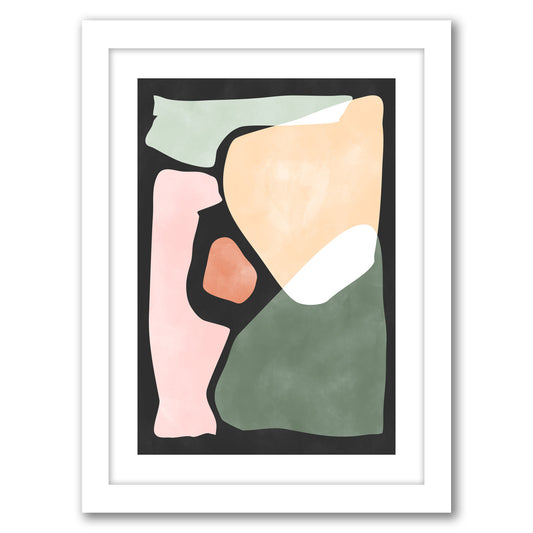 Mid Century Modern Geometric Pink And Green 1 by The Print Republic - Canvas, Poster or Framed Print