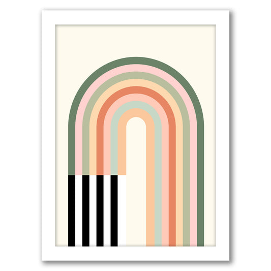 Mid Century Modern Geometric Pink And Green 4 by The Print Republic - Canvas, Poster or Framed Print