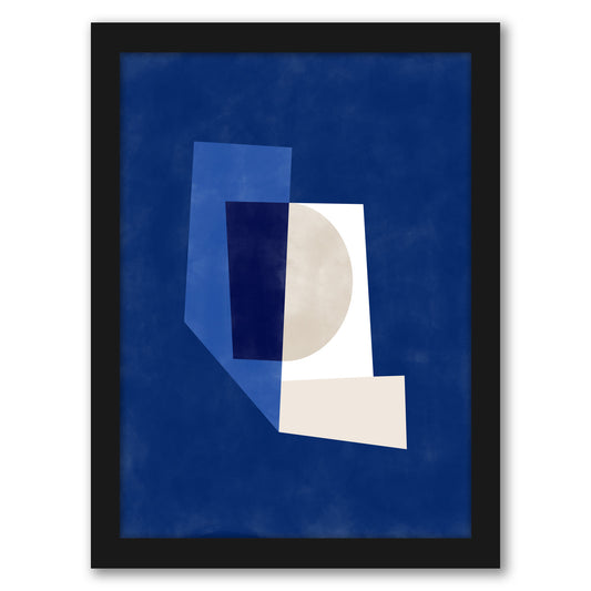 Mid Century Navy Blue Geometry 1 by The Print Republic - Canvas, Poster or Framed Print
