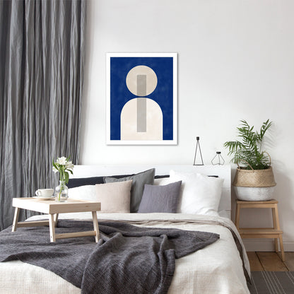 Minimalist Blue Geometric 3 by The Print Republic - Canvas, Poster or Framed Print