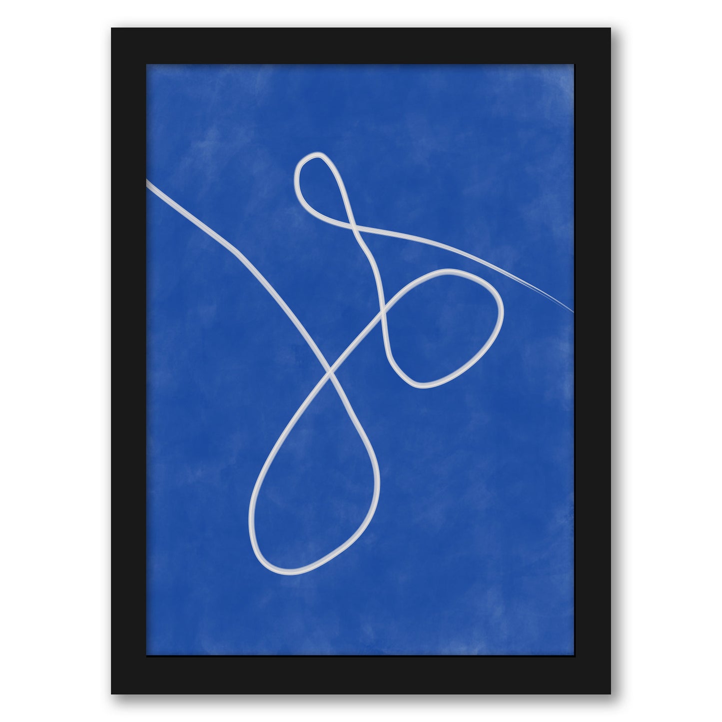 Minimalist Blue Geometric Boho Line Art 1 by The Print Republic - Canvas, Poster or Framed Print