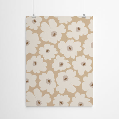 Minimalist Flower Line Neutral 6 by The Print Republic - Canvas, Poster or Framed Print