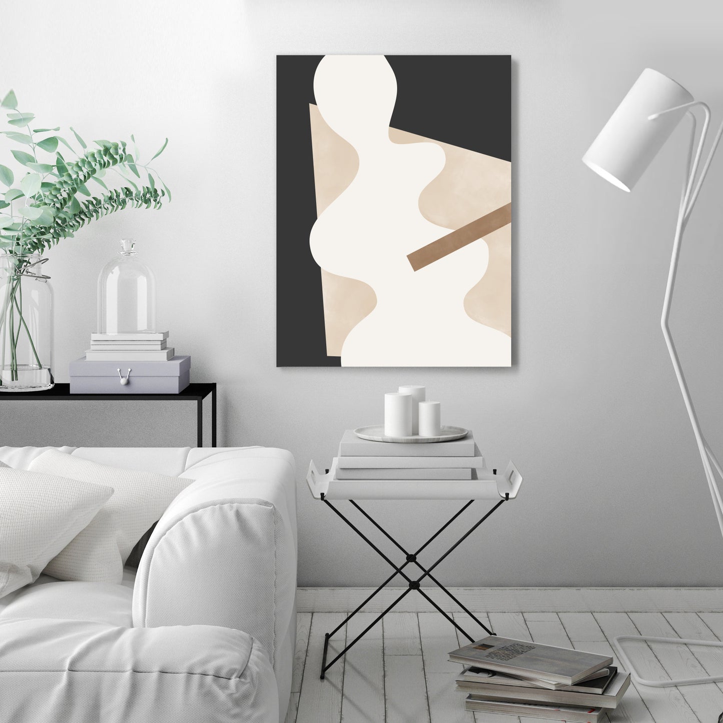 Neutral Tones Minimalist Abstract 6 by The Print Republic - Canvas, Poster or Framed Print