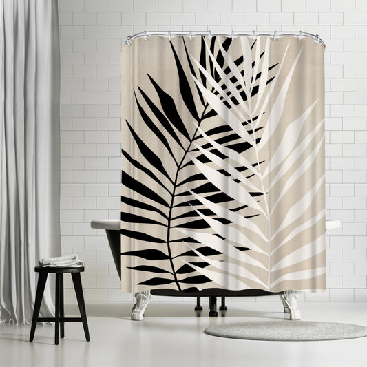 Palm Leaf by The Print Republic - Shower Curtain, Shower Curtain, 74" X 71"