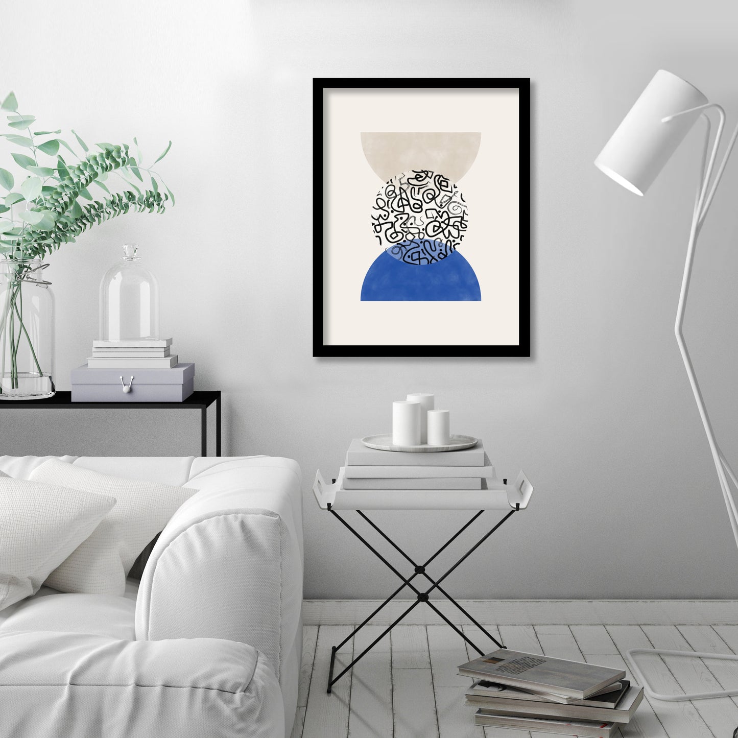 Royal Blue Line Matisse 3 by The Print Republic - Canvas, Poster or Framed Print