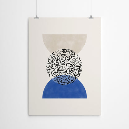 Royal Blue Line Matisse 3 by The Print Republic - Canvas, Poster or Framed Print