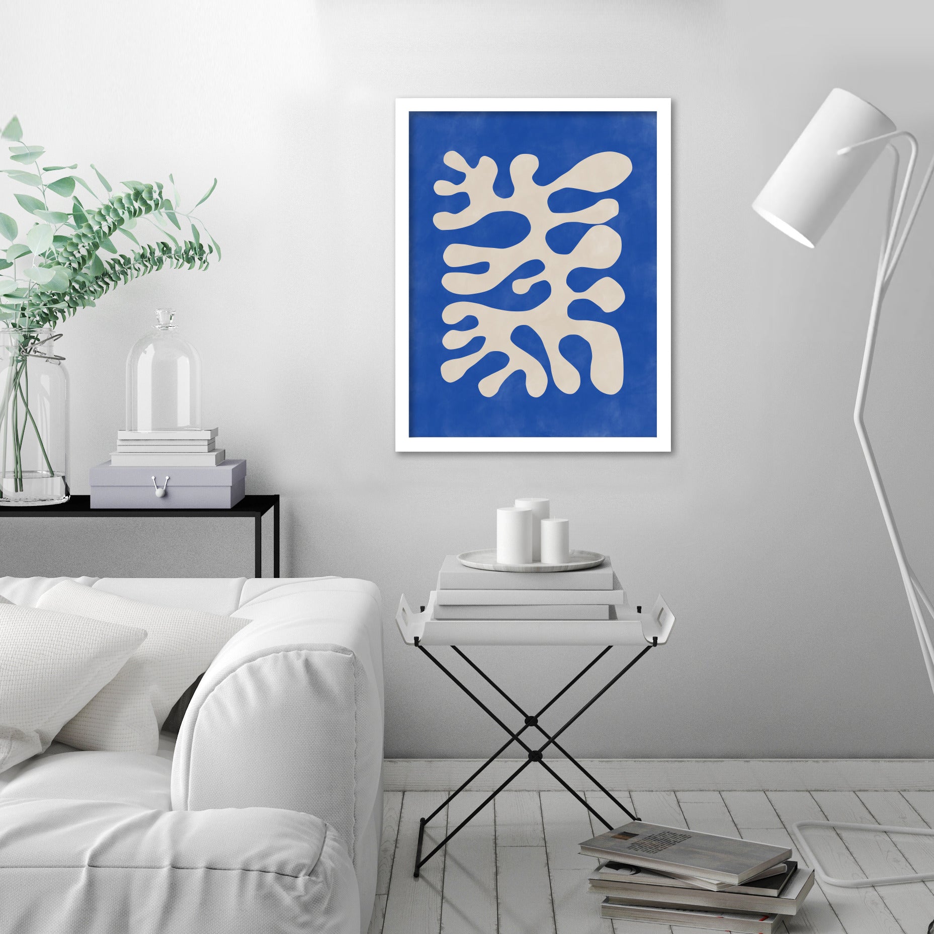 Royal Blue Line Matisse 4 by The Print Republic - Canvas, Poster or Framed Print