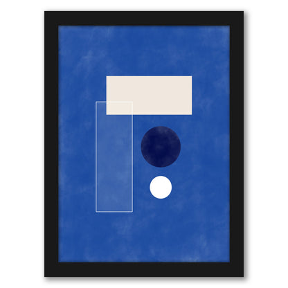 Royal Blue Prints Watercolor Geometry 1 by The Print Republic - Canvas, Poster or Framed Print