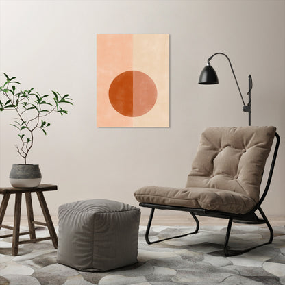 Terracotta Burnt Orange Abstract Shapes 3 by The Print Republic - Canvas, Poster or Framed Print
