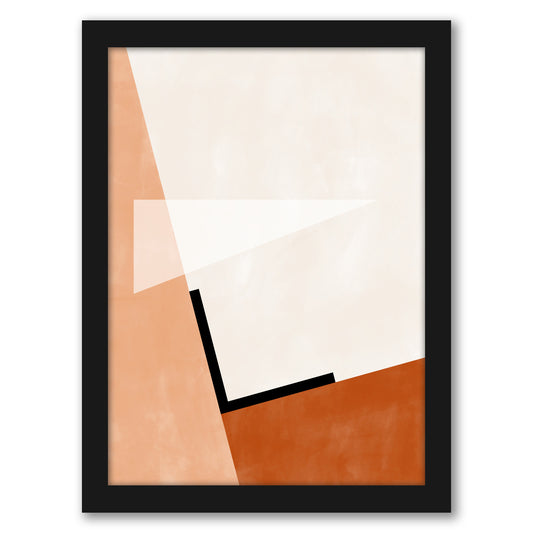 Terracotta Burnt Orange Abstract Shapes 5 by The Print Republic - Canvas, Poster or Framed Print