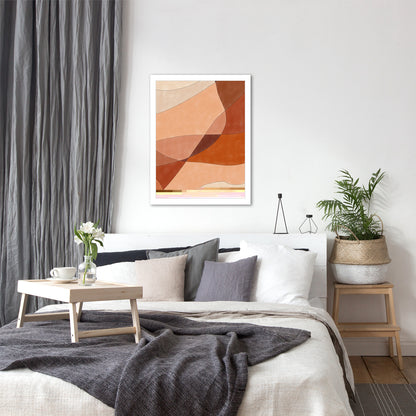 Terracotta Burnt Orange Abstract Shapes 6 by The Print Republic - Canvas, Poster or Framed Print