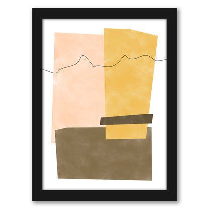 Terracotta Yellow Geometric Shapes 1 by The Print Republic - Canvas, Poster or Framed Print