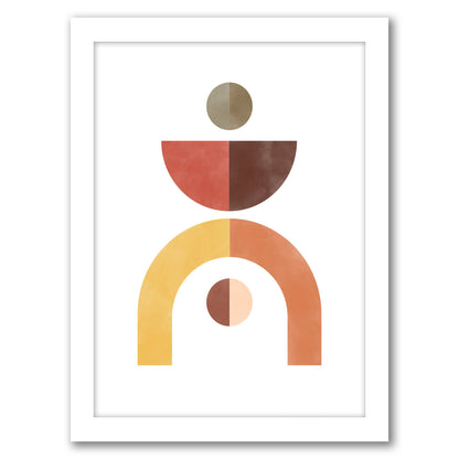 Terracotta Yellow Geometric Shapes 2 by The Print Republic - Canvas, Poster or Framed Print