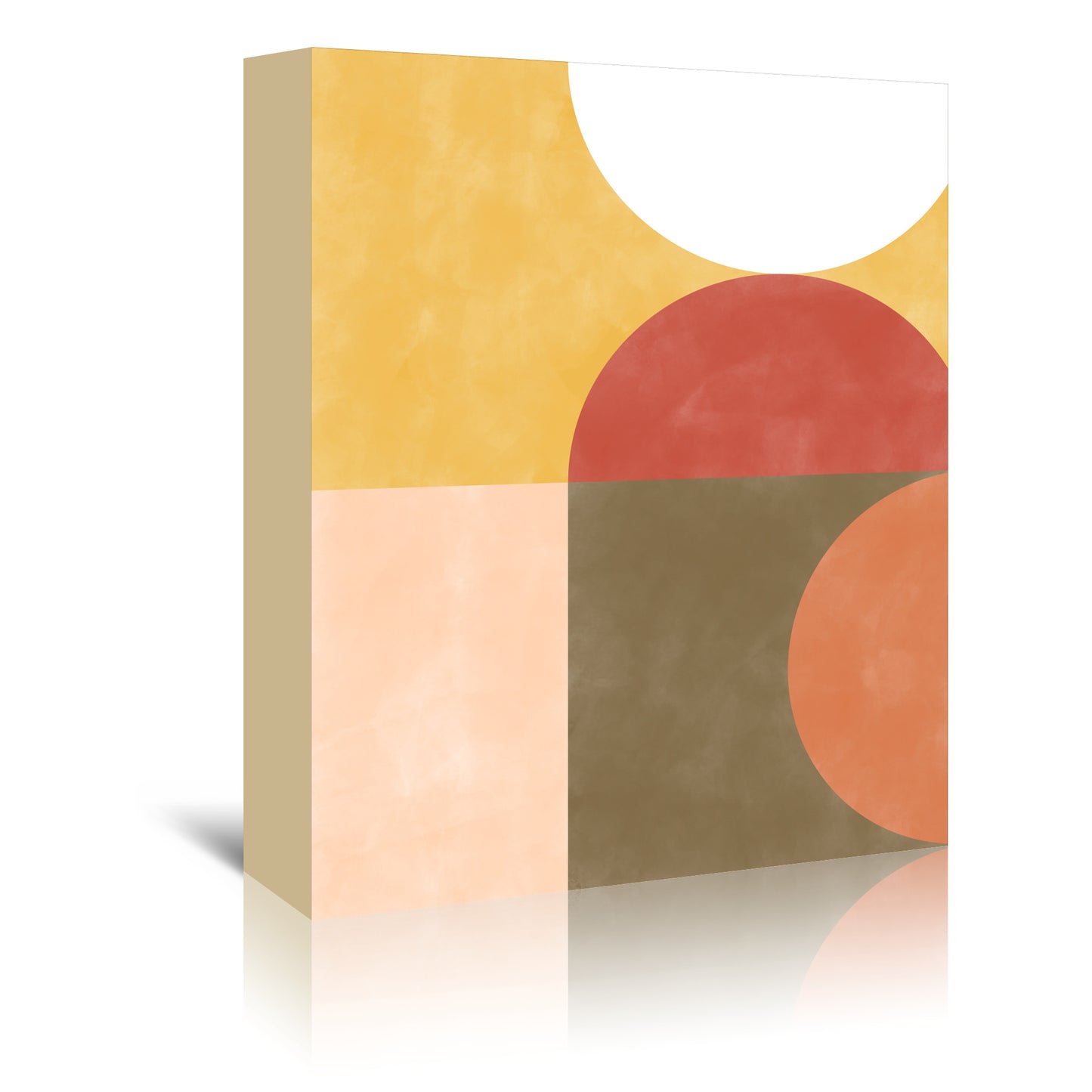 Terracotta Yellow Geometric Shapes 5 by The Print Republic - Canvas, Poster or Framed Print
