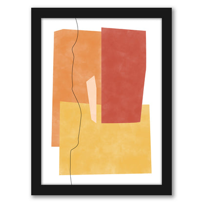 Terracotta Yellow Geometric Shapes 6 by The Print Republic - Canvas, Poster or Framed Print