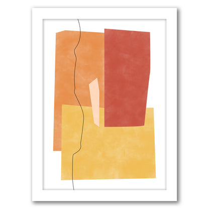 Terracotta Yellow Geometric Shapes 6 by The Print Republic - Canvas, Poster or Framed Print