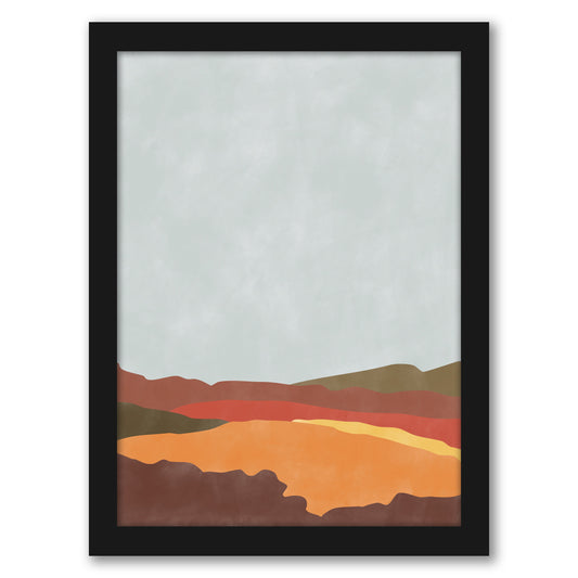 Vintage Terracotta Yellow Landscape Boho 4 by The Print Republic - Canvas, Poster or Framed Print