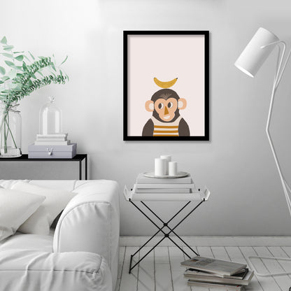 Monkey Banana by Menina Lisboa - Canvas, Poster or Framed Print