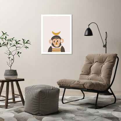 Monkey Banana by Menina Lisboa - Canvas, Poster or Framed Print