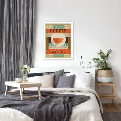 Official Brew Master by Man Cave - White Framed Print - Wall Art - Americanflat
