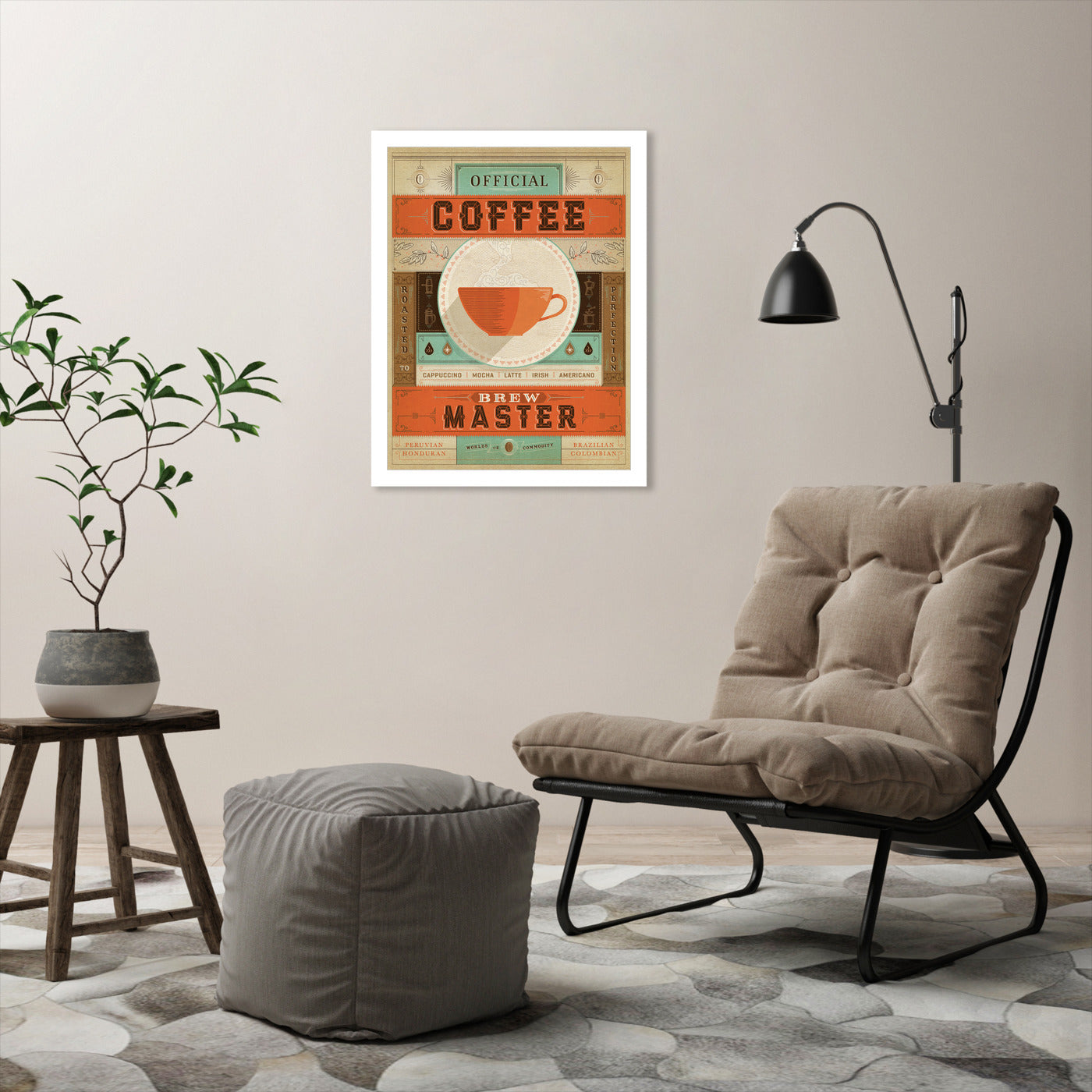 Official Brew Master by Man Cave - White Framed Print - Wall Art - Americanflat