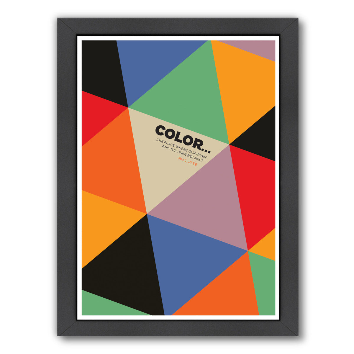 Color Paul Klee Quote by Visual Philosophy Framed Print - Americanflat