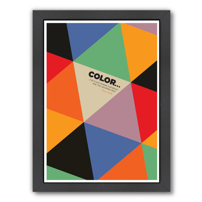 Color Paul Klee Quote by Visual Philosophy Framed Print - Americanflat