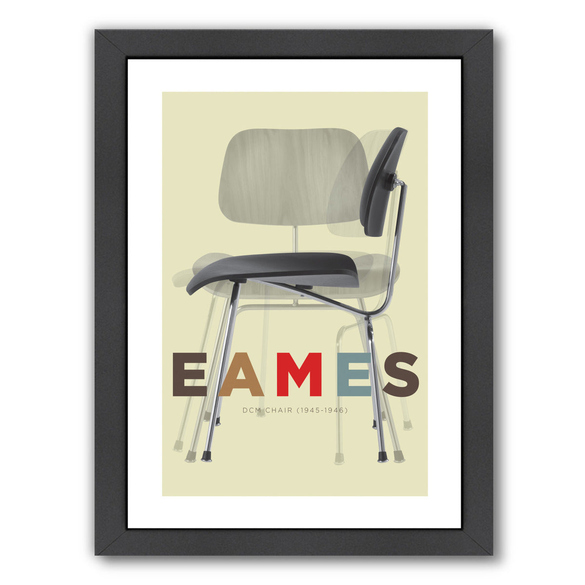 Eames Dcm Chair by Visual Philosophy Framed Print - Americanflat
