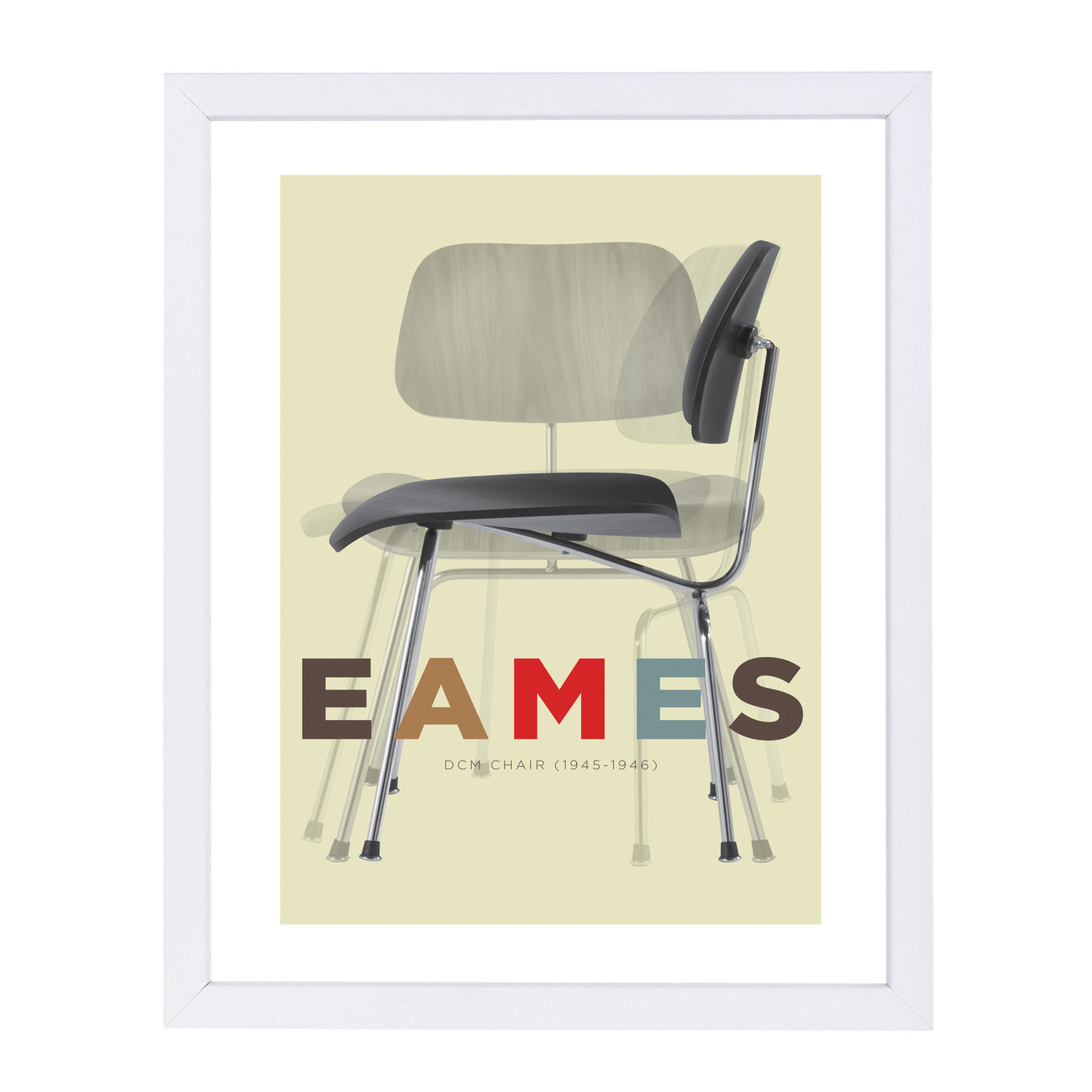 Eames Dcm Chair by Visual Philosophy Framed Print - Americanflat