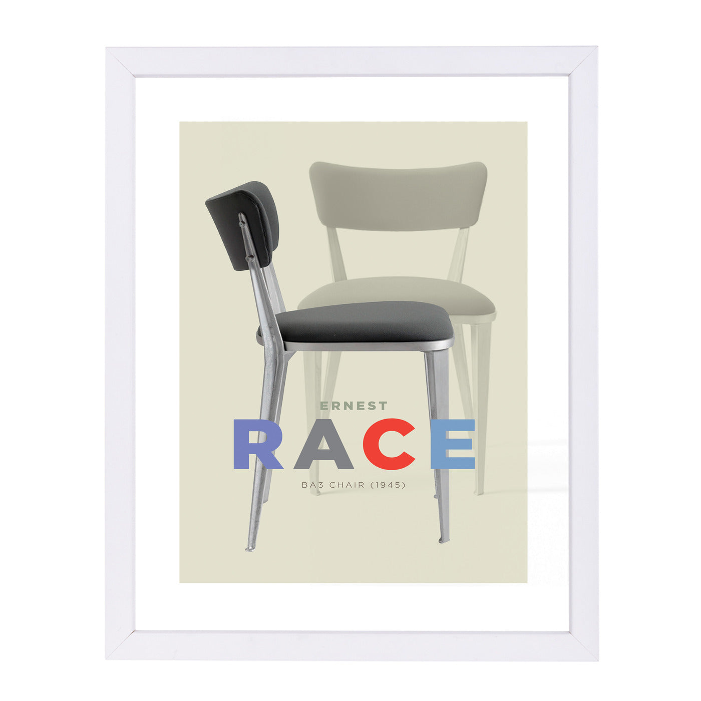 Ernest Race Chair by Visual Philosophy Framed Print - Americanflat