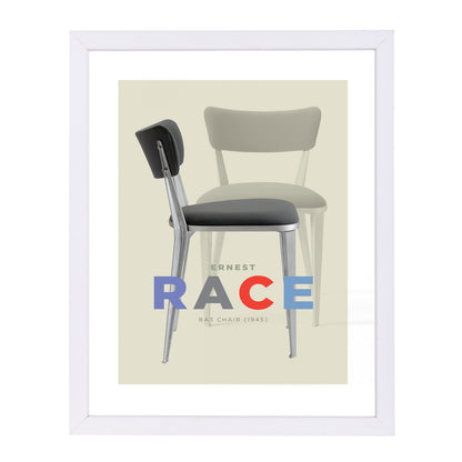 Ernest Race Chair by Visual Philosophy Framed Print - Americanflat