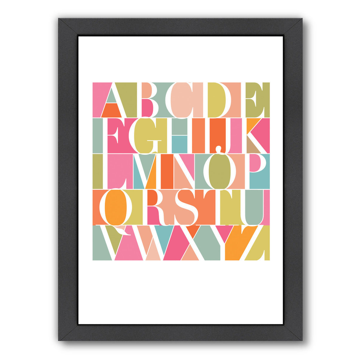 Color Alphabet by Visual Philosophy Framed Print - Americanflat