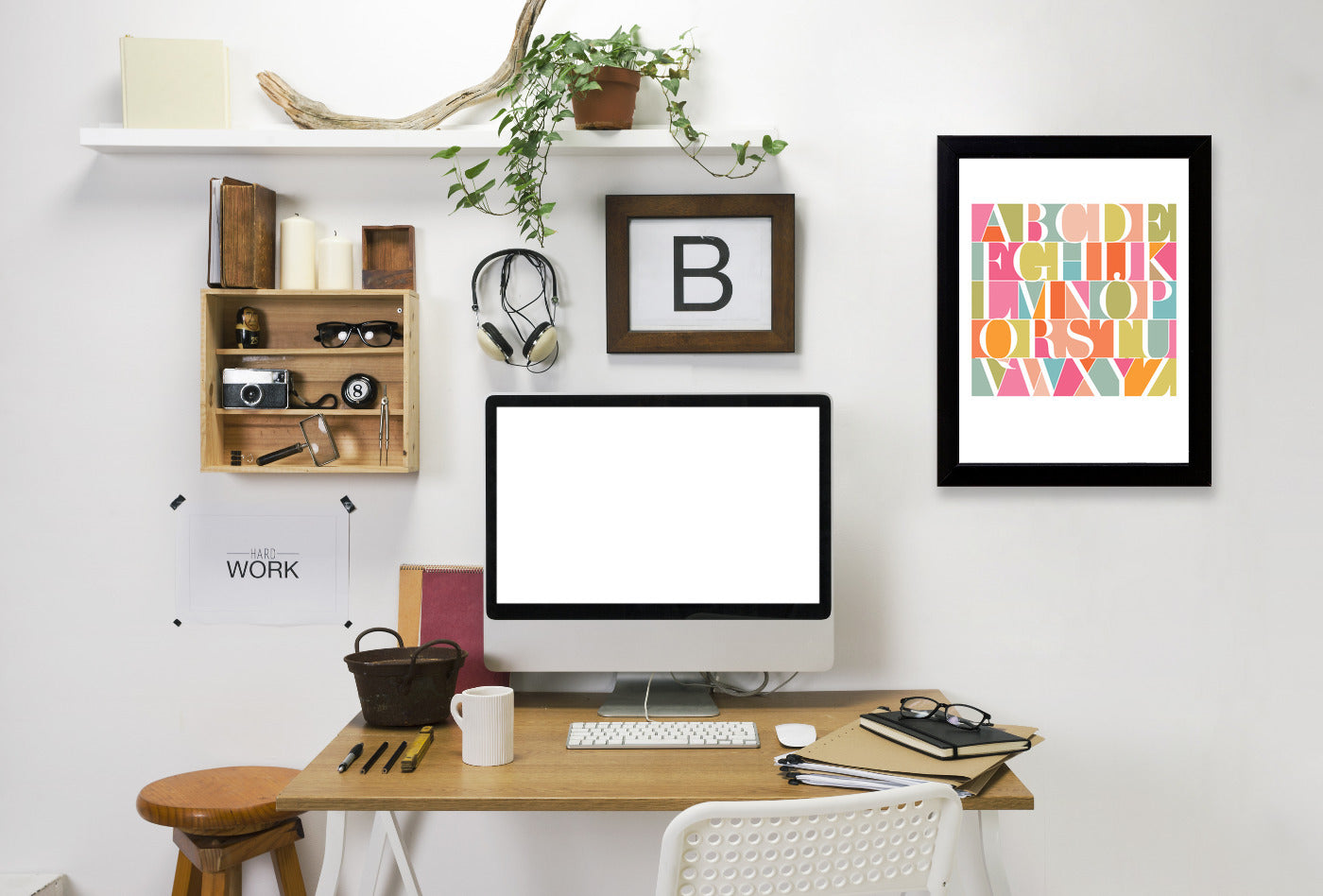 Color Alphabet by Visual Philosophy Framed Print - Americanflat