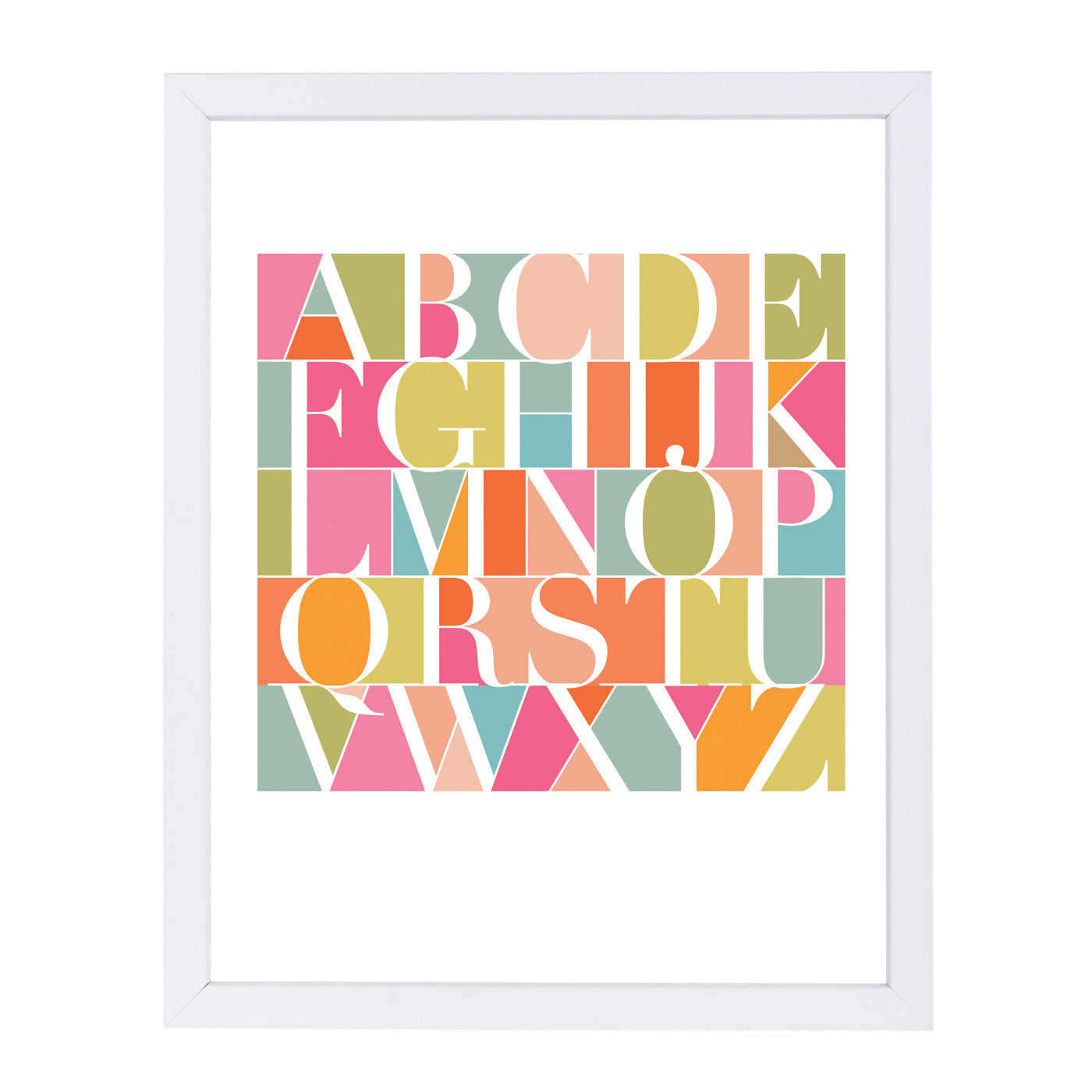 Color Alphabet by Visual Philosophy Framed Print - Americanflat