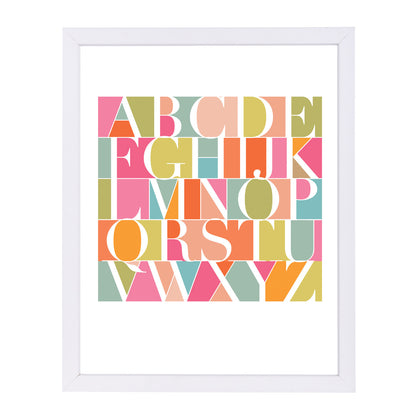 Color Alphabet by Visual Philosophy Framed Print - Americanflat