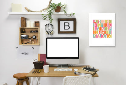 Color Alphabet by Visual Philosophy Framed Print - Americanflat