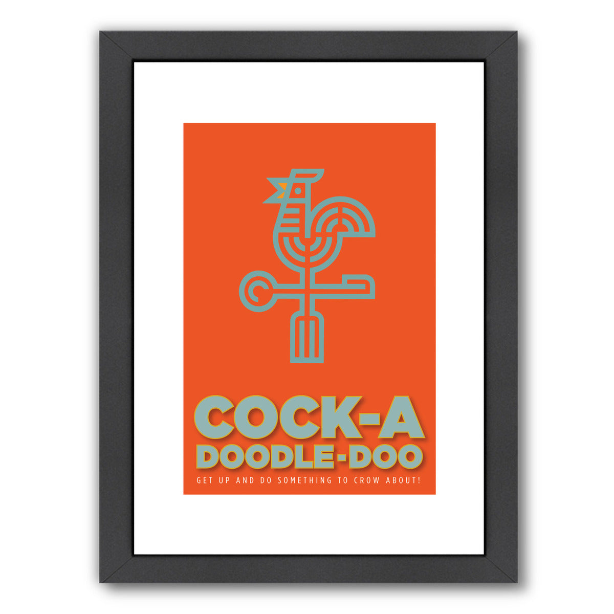 Cock A Doodle Doo by Visual Philosophy Framed Print - Americanflat