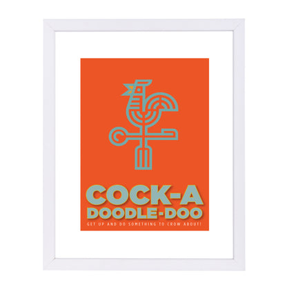 Cock A Doodle Doo by Visual Philosophy Framed Print - Americanflat