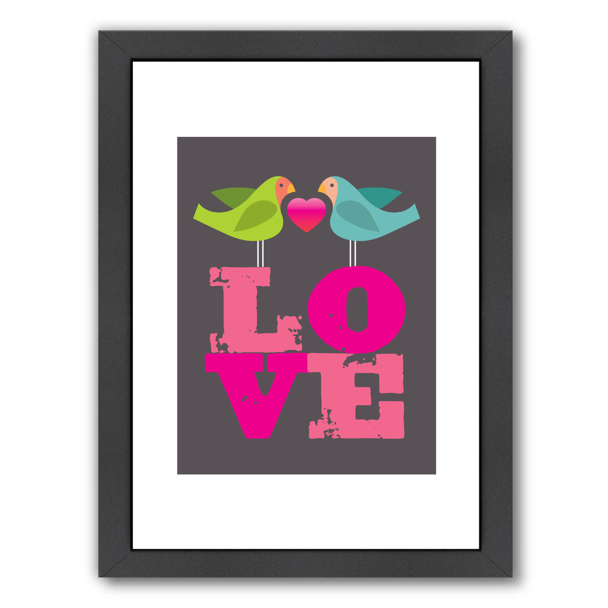 Lovebirds by Visual Philosophy Framed Print - Americanflat