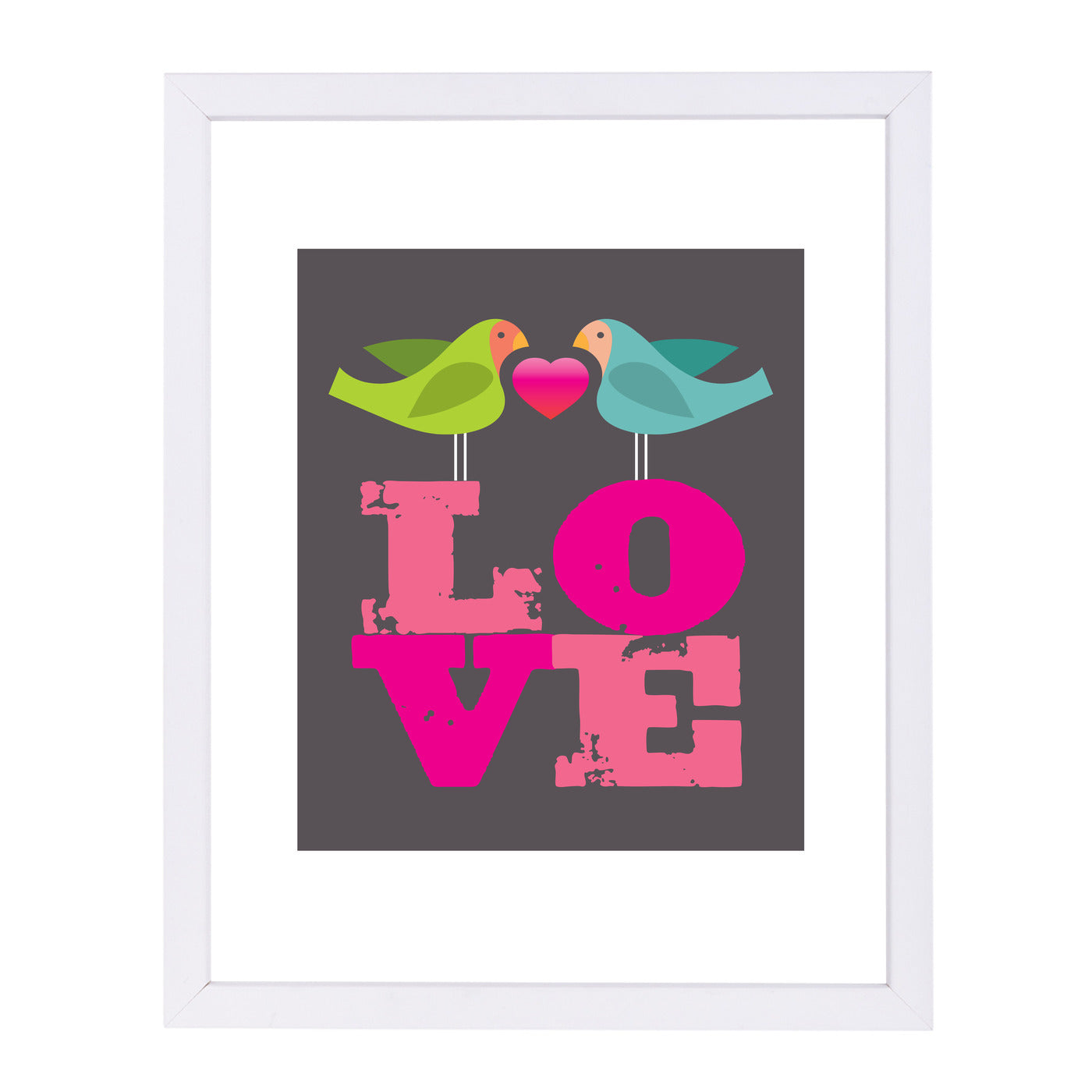 Lovebirds by Visual Philosophy Framed Print - Americanflat